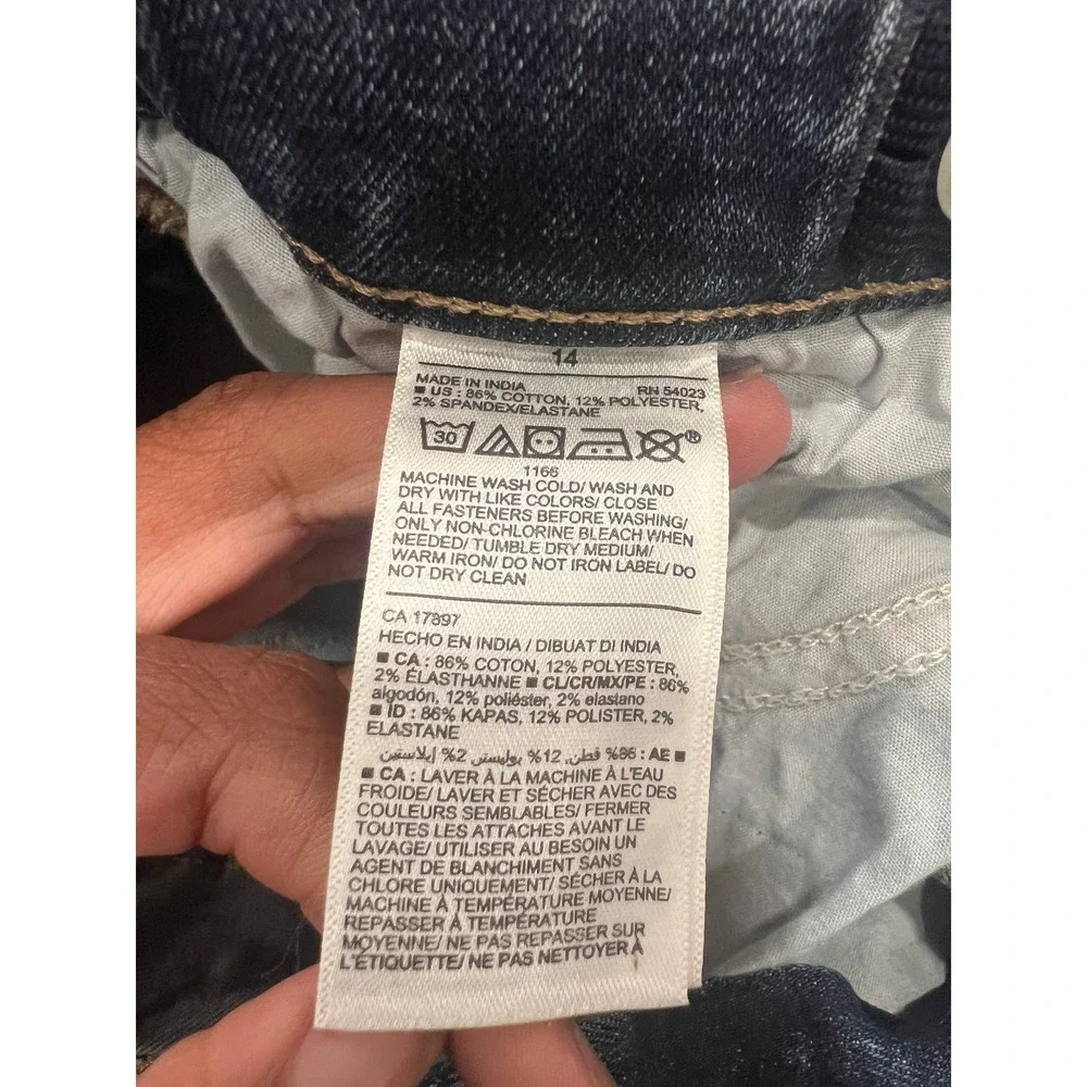 Old Navy Jeans Boys Karate Slim 360 Stretch Built-In Tough Denim Size 14 Blue